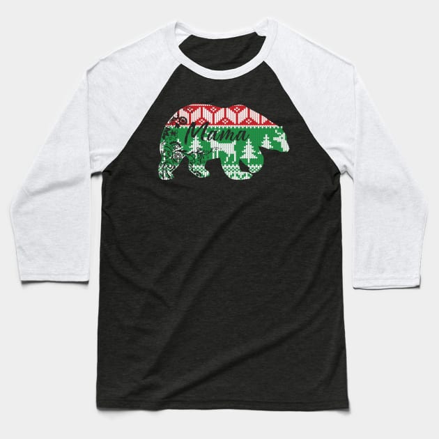 Merry Christmas mama bear Baseball T-Shirt by clownverty